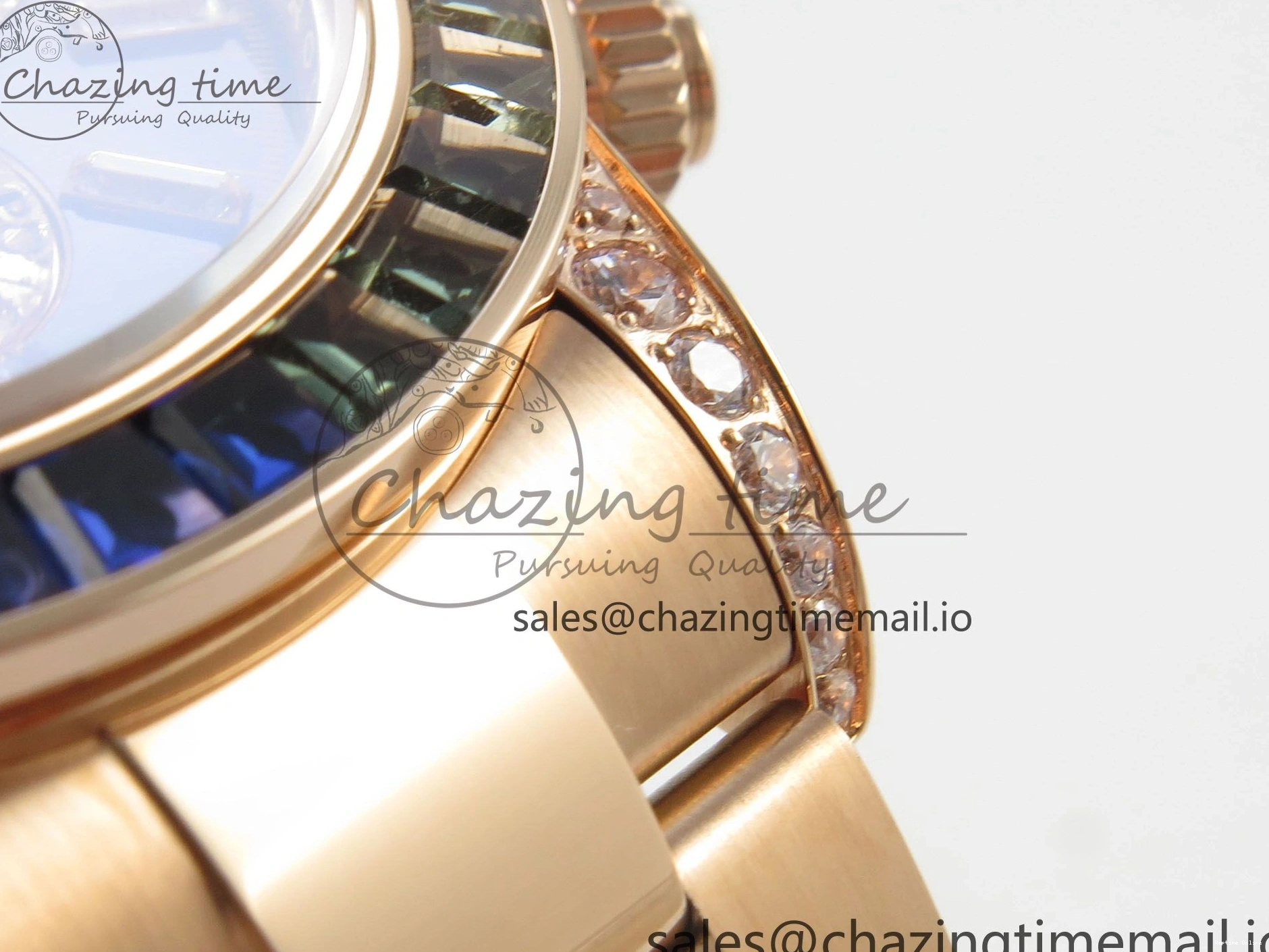 0203 FlexibleFit Daytona 116595 RBOW Rainbow IPKF Best Edition Black RG Dial on RG Bracelet DD 276